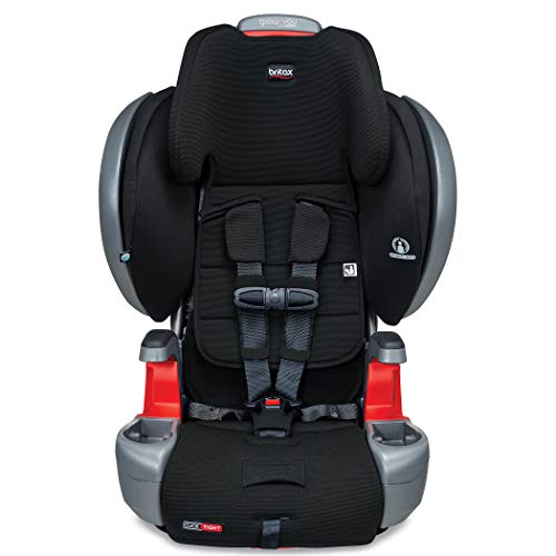 Britax Grow with You ClickTight Plus Harness-2-Booster Car Seat - 3 Layer Impact Protection - 25 to 120 Pounds, Jet Safewash Fabric [Newer Version of Pinnacle]