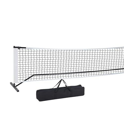 YOLENY Portable 22 FT Pickleball Net Set with Carrying Bag, Steel Frame Weather-Proof, Outdoor Games for Kids and Adults, Pickleball Game Set Regulation Size for Lawn, Playground, Beach, Driveway