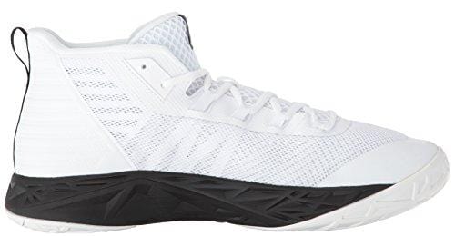 Under Armour Men's Jet Mid Basketball Shoe, White (100)/Black, 8.5