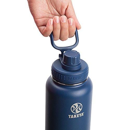Takeya Actives Insulated Stainless Water Bottle with Insulated Spout Lid, 32oz, Midnight