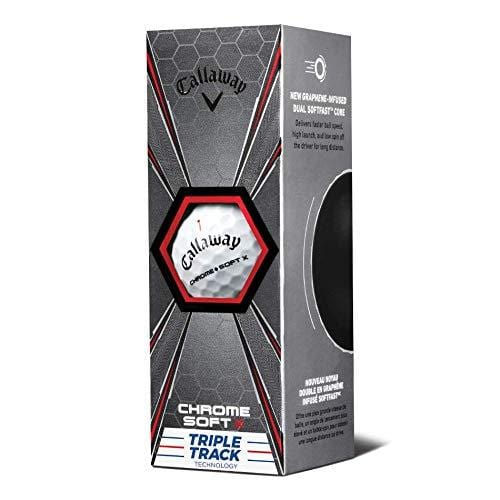 Chrome Soft X Triple Track Golf Balls (One Dozen) [product _type] Callaway Golf - Ultra Pickleball - The Pickleball Paddle MegaStore