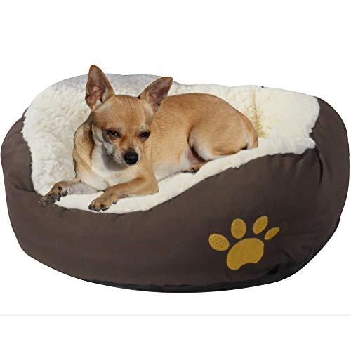 Evelots Soft Pet Bed,For Cats & Dogs, 17"D x 5"H, Brown