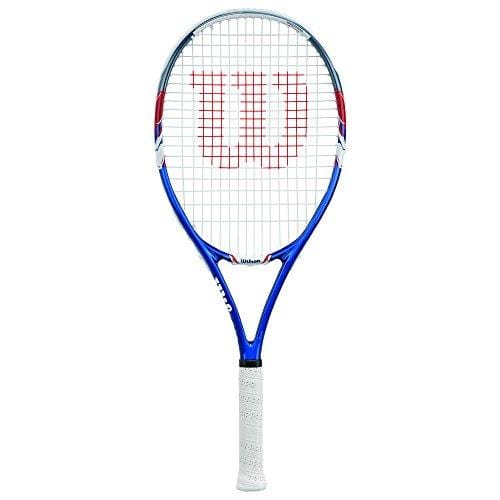 Wilson US Open Strung Tennis Racquet, 4 1/4-Inch, Blue/Gray