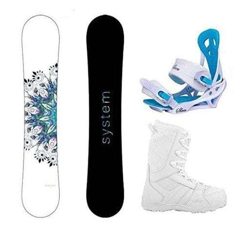 System Package Flite Women's Snowboard-149 cm-Siren Mystic Bindings-Siren Lux Women's Snowboard Boots-8