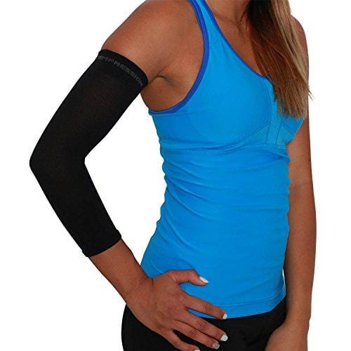 Compression Elbow Sleeve with Copper - Compression Tennis Elbow Sleeve, Tennis Elbow Sleeve, Golfers Elbow, Elbow Tendonitis Relief, Elbow Sleeve Brace, Elbow Sleeve Support (M, Black)