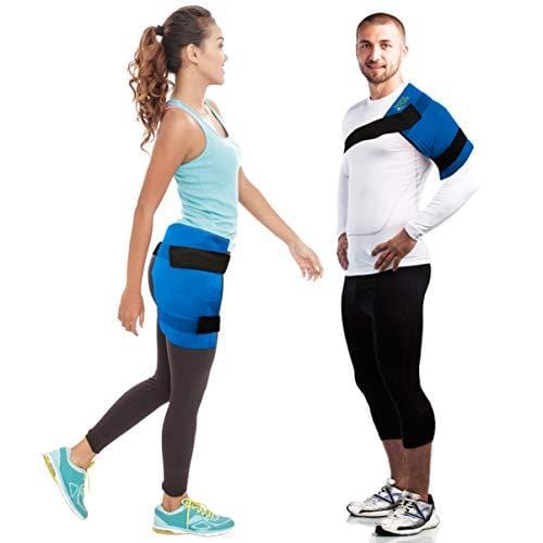 NatraCure Universal Large Cold Pack Ice Wrap - (11" x 14" Ice Pack with Straps for Shoulder, Back, Neck, Hip, arm, Hand) - 717-RET