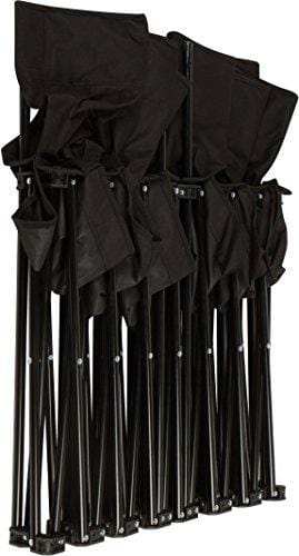 Trademark Innovations 13.5' Portable 8-Seater Folding Team Sports Sideline Bench with Attached Cooler & Full Back (Black)