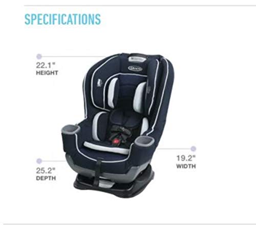 Graco Extend2Fit Convertible Car Seat | Ride Rear Facing Longer with Extend2Fit, Kenzie