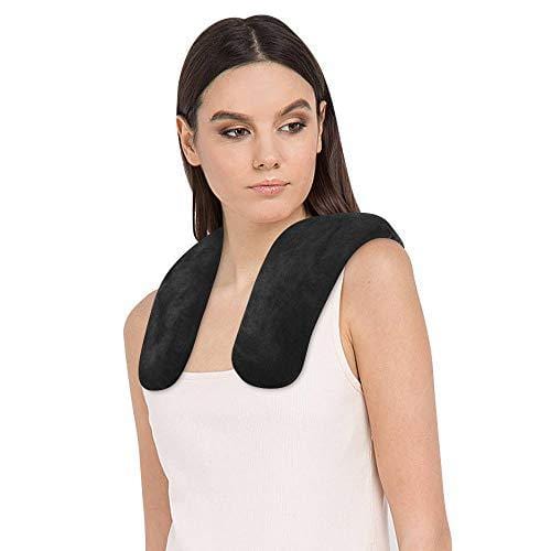Heating Pad for Neck and Shoulders Microwavable Moist Warming Wrap Hot Compress for Natural Pain Relief Therapy w/Clay Beads by ComfortCloud
