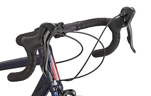 Schwinn Fastback 2 Performance Road Bike for Beginner to Intermediate Riders, Featuring 55cm/Large Aluminum Frame, Carbon Fiber Fork, Shimano Sora 18-Speed Drivetrain, and 700c Wheels, Navy Blue