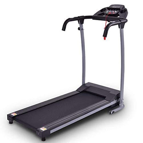 Goplus 800W Folding Treadmill Electric Motorized Power Fitness Running Machine with LED Display and Mobile Phone Holder Perfect for Home Use (Black)
