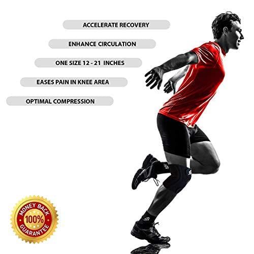 Sleeve Stars Knee Support Brace with Neoprene Compression Stabilizer, Open Patella & Adjustable Straps for Basketball, Arthritis, Running and Hiking