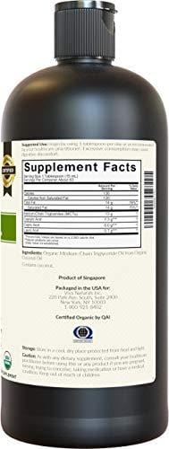 Viva Naturals USDA Organic MCT Oil (32 fl oz) – Made with 100% Organic Non-GMO Coconuts, Keto Friendly and Paleo Diet Certified