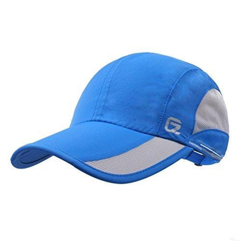 GADIEMKENSD Quick Dry Sports Hat Lightweight Breathable Soft Outdoor Run Cap (Classic Upgrade, Blue)