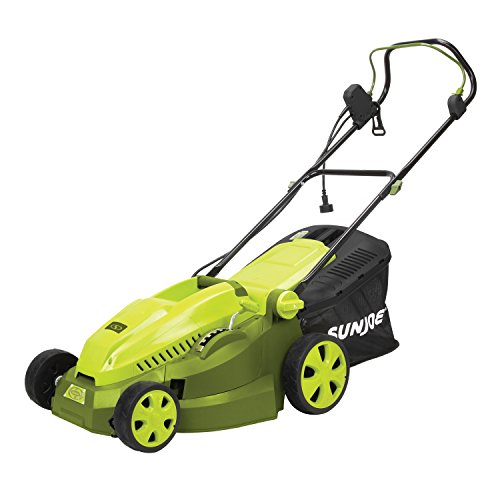 MJ402E Mow Joe 16-Inch 12-Amp Electric Lawn Mower + Mulcher