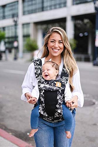 Baby Tula Coast Explore Mesh Baby Carrier 7 – 45 lb, Adjustable Newborn to Toddler Carrier, Multiple Ergonomic Positions Front and Back, Breathable – Coast Marble, Black/White Marble with Black Mesh