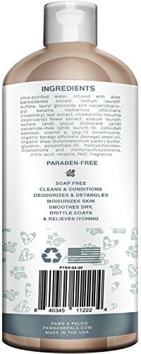 Natural Oatmeal Dog-Shampoo and Conditioner - 20oz Medicated Clinical Vet Formula Wash for All Pets Puppy & Cats - Made with Aloe Vera for Relieving Dry Itchy Skin