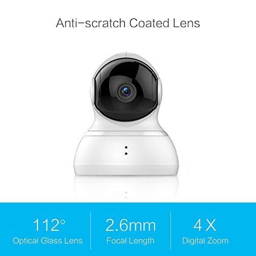YI Dome Camera Pan/Tilt/Zoom Wireless IP Indoor Security Surveillance System 720p HD Night Vision, Motion Tracker, Auto-Cruise, Remote Monitor with iOS