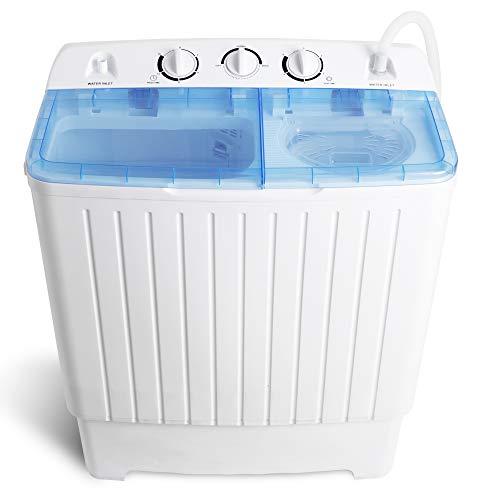 SUPER DEAL 5th Generation Mini Compact Twin Tub Washing Machine 17.6lbs Washer and Spinner 2IN1 Ideal for Dorms, Apartments, RV, Camping