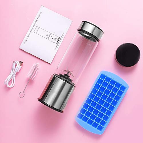 TTLIFE 2 Cup Cover Portable Blender,USB Rechargeable Cordless Smoothie Glass Blender,Mini Jucier Cup Travel Sports Bottle