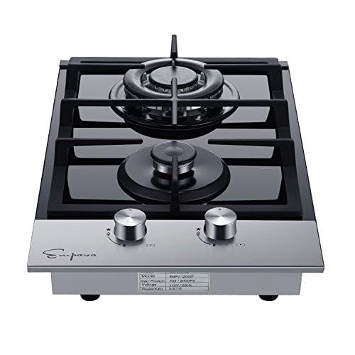 Empava 12" Tempered Glass 2 Italy Sabaf Burners Stove Top Gas Cooktop EMPV-12GC027