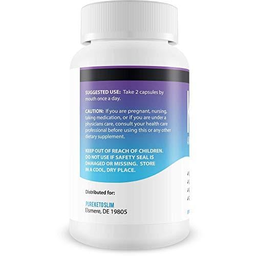 Pure Keto Slim - Keto Diet Pills - Exogenous Ketones Help Burn Fat - Weight Loss Supplement to Burn Fat - Boost Energy and Metabolism - 60 Capsules