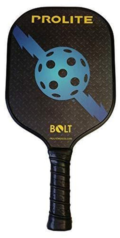 Prolite Bolt Pickleball Paddle - Light Weight, Powerful, Textured Surface to Help Put Spin On The Ball - Polypropylene Honeycomb Core - Carbon Fiber Facing - Micro Matte Edge Guard - Tackified Grip