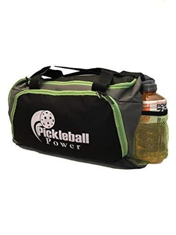 Pickleball Marketplace Very Popular Weekender Sports Duffle Bag - New - Carries Paddles & Pickleball Gear - Built with a Spacious Main Compartment. Lime Green/Black