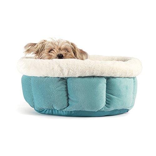 Best Friends by Sheri Small Cuddle Cup - Cozy, Comfortable Cat and Dog House Bed - High-Walls for Improved Sleep, Tidepool