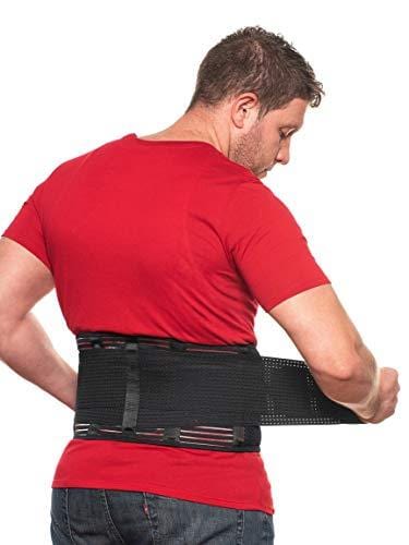 Beqo Back Brace for Lower Back Pain with Removable Lumbar Pad | Back Pain Relief Support Belt for Men & Women | Secure Fastener, Non-Slip Silicone Straps, Breathable Mesh, Adjustable Panels - Size L