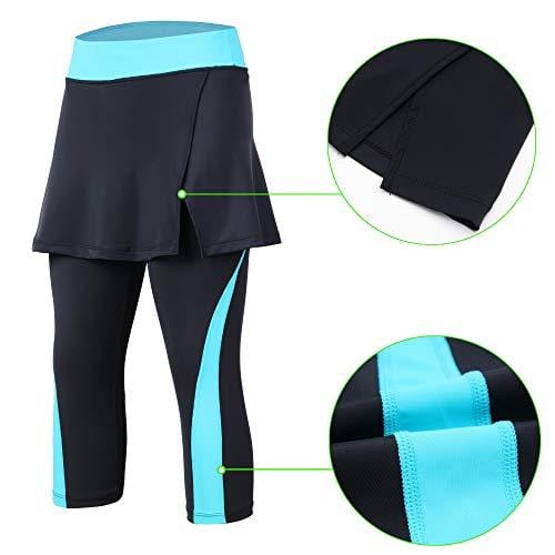 ANIVIVO Women Tennis Legging, Skirted Capri Leggings Tennis Pants for Women& Sports Capri Skirted Leggings Sports Skirted Leggings(Blue,XL) [product _type] ANIVIVO - Ultra Pickleball - The Pickleball Paddle MegaStore