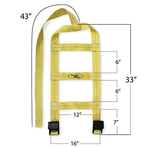 Tow Dolly Straps with Flat Hooks & Carrying Bag (2 Pack) - Essential Vehicle Tow Dolly Strap Harness (10.000 lbs Working Capacity) - Universal Tow Dolly Straps System & Flat Hook Design