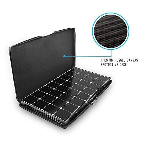 Renogy 200 Watt Off Grid Portable Foldable Solar Panel Suitcase Built-in Kickstand with Waterproof 20A Charger Controller, 200W-Waterproof, black