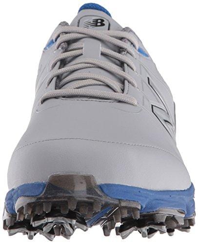 New Balance Men's NBG2004 Waterproof Spiked Comfort Golf Shoe, Grey/Blue, 12 M US