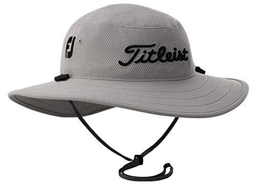 Titleist Men's Tour Aussie Golf Hat, Grey/Black