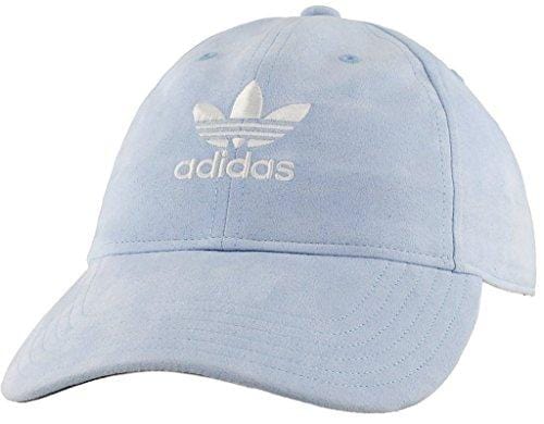 adidas Women's Originals Relaxed Plus Adjustable Strapback Cap, Aero Blue Suede/White, One Size