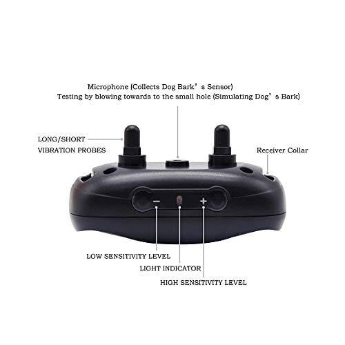 POP VIEW Dog Anti Bark Collar, Small, Medium, Large Dogs, 7 Adjustable Levels with Sound and Vibration, No Shock, Harmless & Humane, Stops Dogs Barking