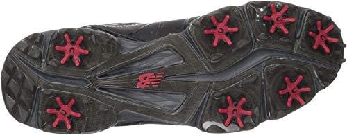 New Balance Men's Striker Waterproof Spiked Comfort Golf Shoe, Black/red, 15 4E 4E US