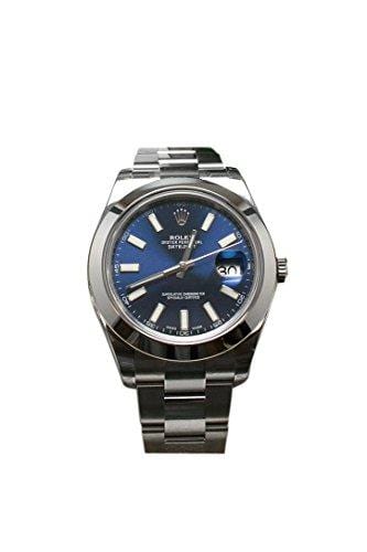 Rolex Datejust II 41 Blue Dial Index Dial Steel Mens Watch 116300