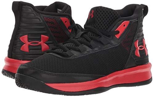 Under Armour Boys' Pre School Jet 2018 Basketball Shoe, Black (001)/Red, 13.5K M US Little Kid