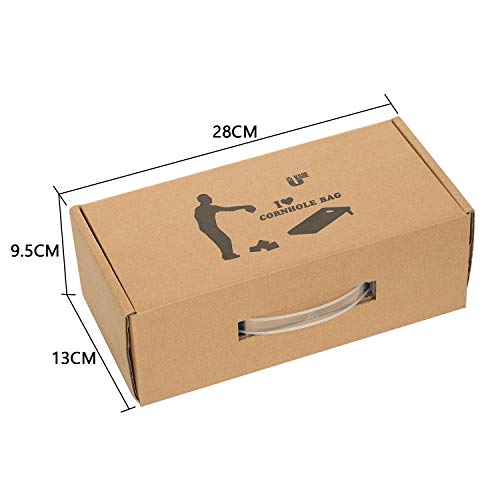 UKASE Set of 8 Cornhole Bean Bags Made with Regulation Duck Cloth Cornhole Bag Baby Blue and Coffee