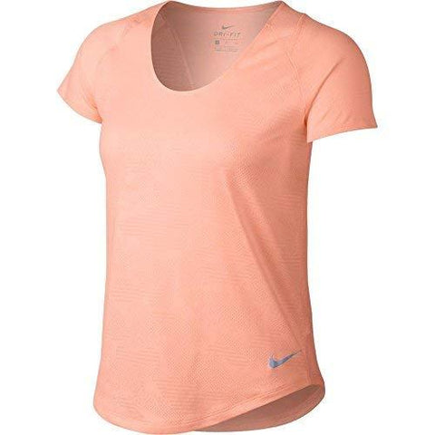Nike Women`s 10k Jacquard Running Top (Crimson Tint, Small)