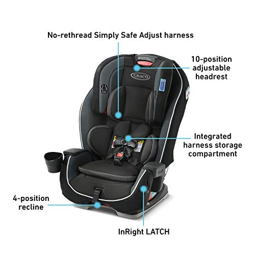 Graco Milestone 3 in 1 Convertible Car Seat | Infant to Toddler Car Seat, Gotham