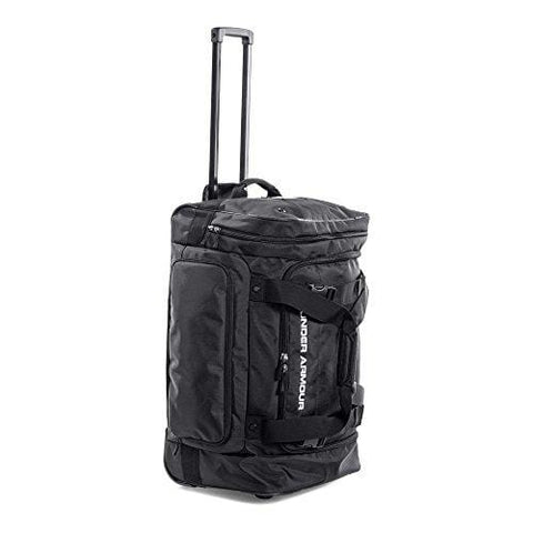 Under Armour Road Game XL Wheeled Duffle Bag, Black (001)/White, One Size