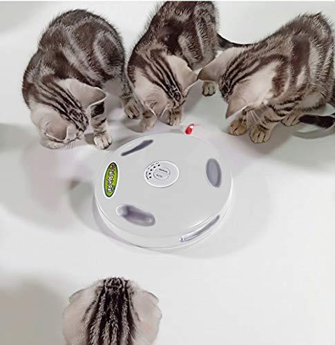 PetDroid Interactive Electronic Cat Toy, Hanging Concealed Motion Cat Mouse Tail Toy, 2ND Generation (White), Medium