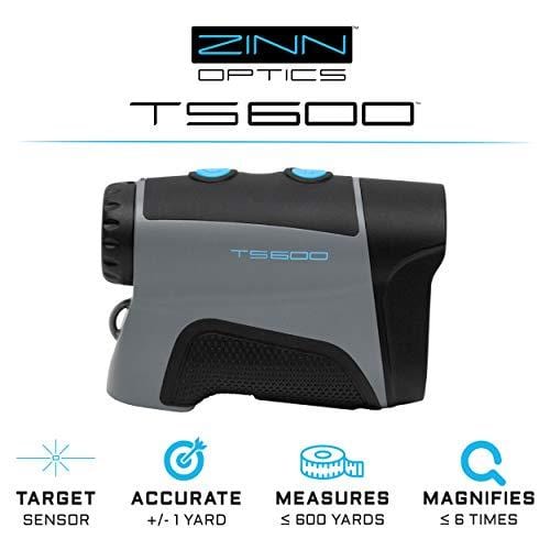 Zinn Optics TS600 Golf Rangefinder – 600 Yard Laser Range Finder with Target Sensor