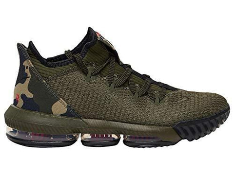 Nike Men's Lebron 16 Low Cargo Khaki/Black/Neutral Olive Synthetic Basketball Shoes 11.5 M US