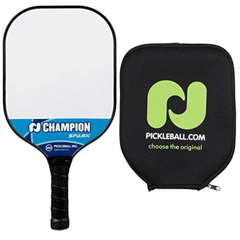 Pickle-Ball Champion Spark Pickleball Paddle | Composite Paddle | Polypropylene Honeycomb Core | Fiberglass Face | Lightweight (Blue + Cover) [product _type] Pickle-Ball - Ultra Pickleball - The Pickleball Paddle MegaStore