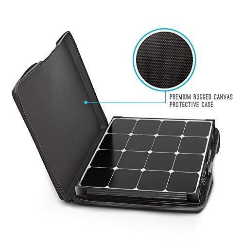 Renogy 100 Watt Eclipse Monocrystalline Charge 20A Voyager Waterproof Controller, 100W-Waterproof, Solar Suitcase