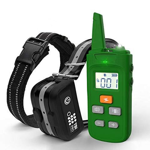 TBI Pro [All-New 2019 Dog Shock Training Collar with Remote | Heavy-Duty, Long Range 2000 ft, Rechargeable & IPX7 Waterproof | E-Collar Shock Collar for Dogs Small, Medium, Large Size, All Breeds